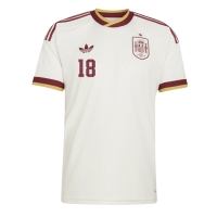 Camiseta España Martin Zubimendi #18 Segunda Equipación Replica Mundial 2026 mangas cortas